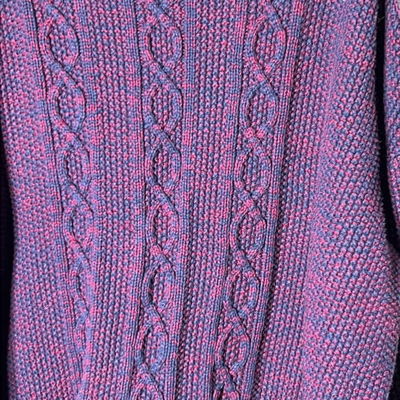 Project Naadam Merlot Purple/blue Long Sleeve Crewneck Pullover sweater size S - Picture 9 of 11